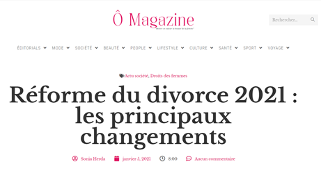 o magazine réforme du divorce