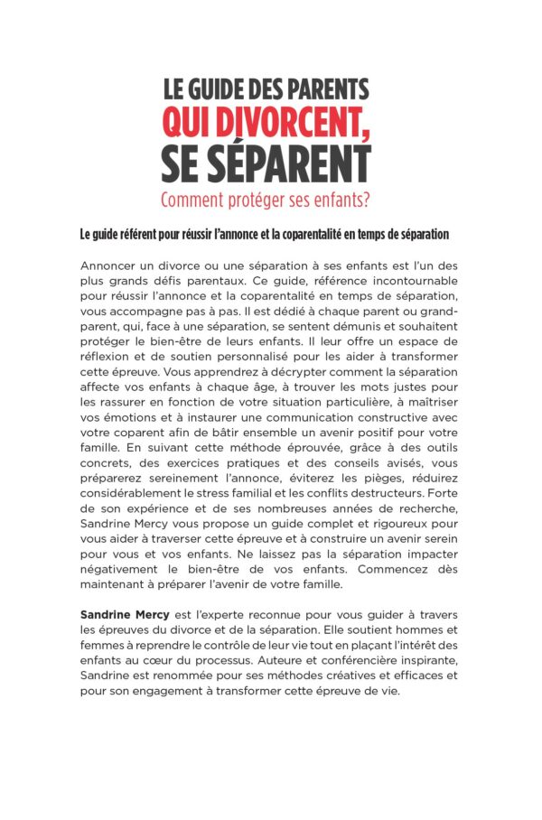 Comment annoncer sa séparation à ses enfants ?