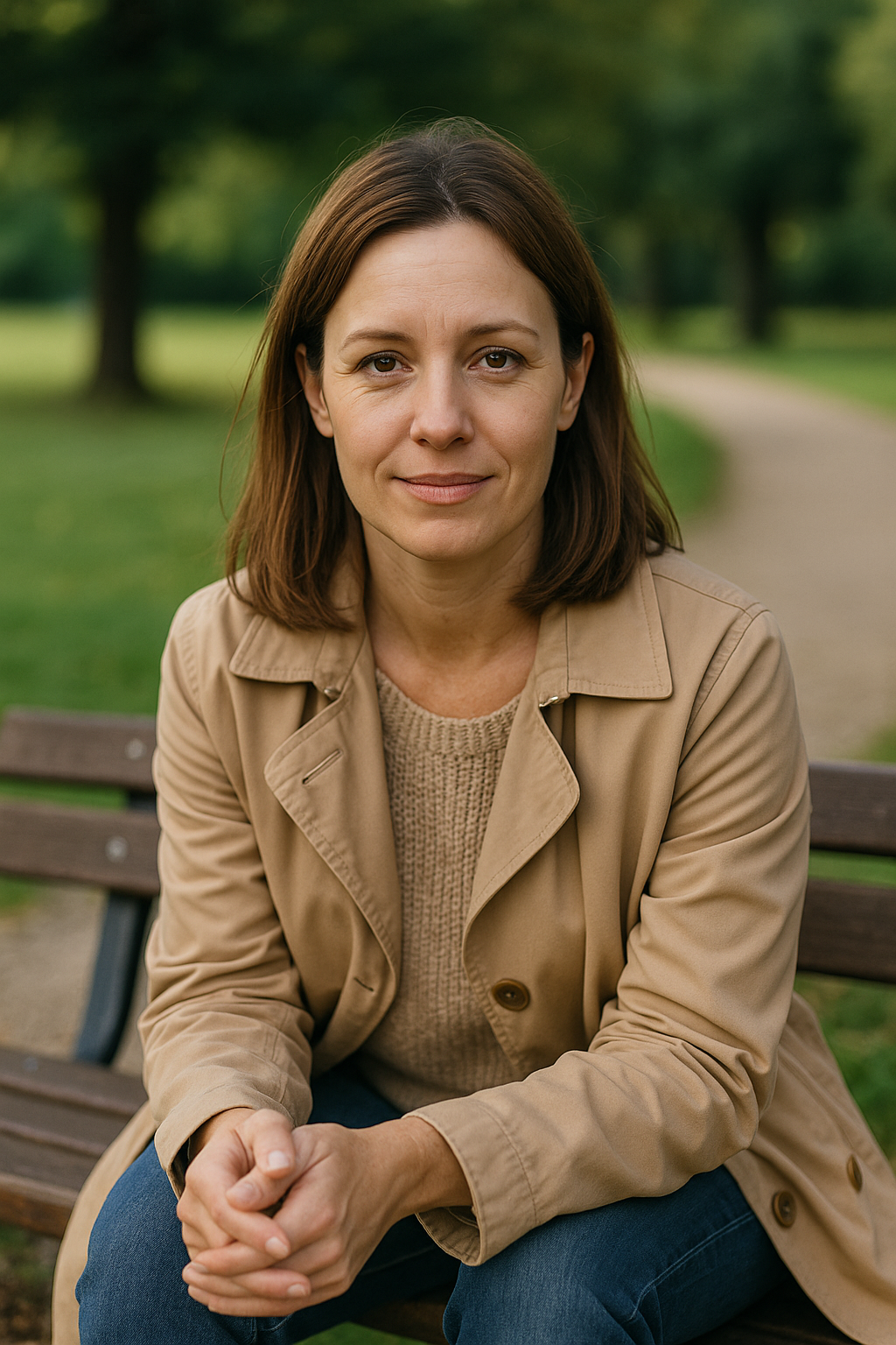 Portrait de Laurence, cliente du Pack Premium de coaching divorce et séparation, ayant retrouvé sérénité et stabilité grâce à l’accompagnement de Sandrine Mercy.