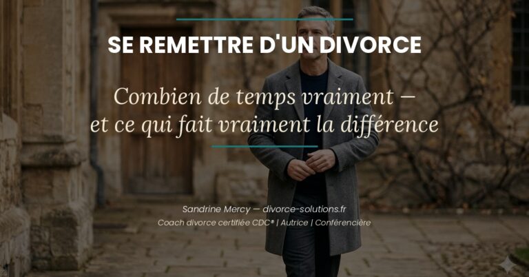 Personne en posture de reconstruction sereine après un divorce — coaching divorce Sandrine Mercy