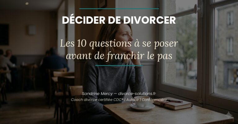 Personne en réflexion face à la décision de divorcer — coaching divorce Sandrine Mercy