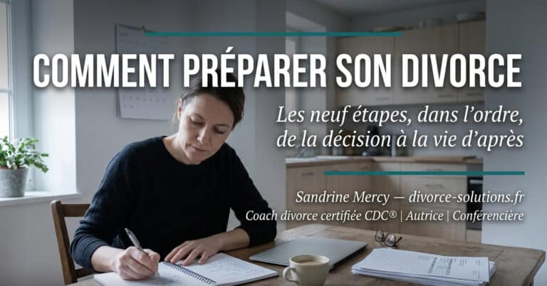 Une femme écrit son projet de vie avant d'engager son divorce